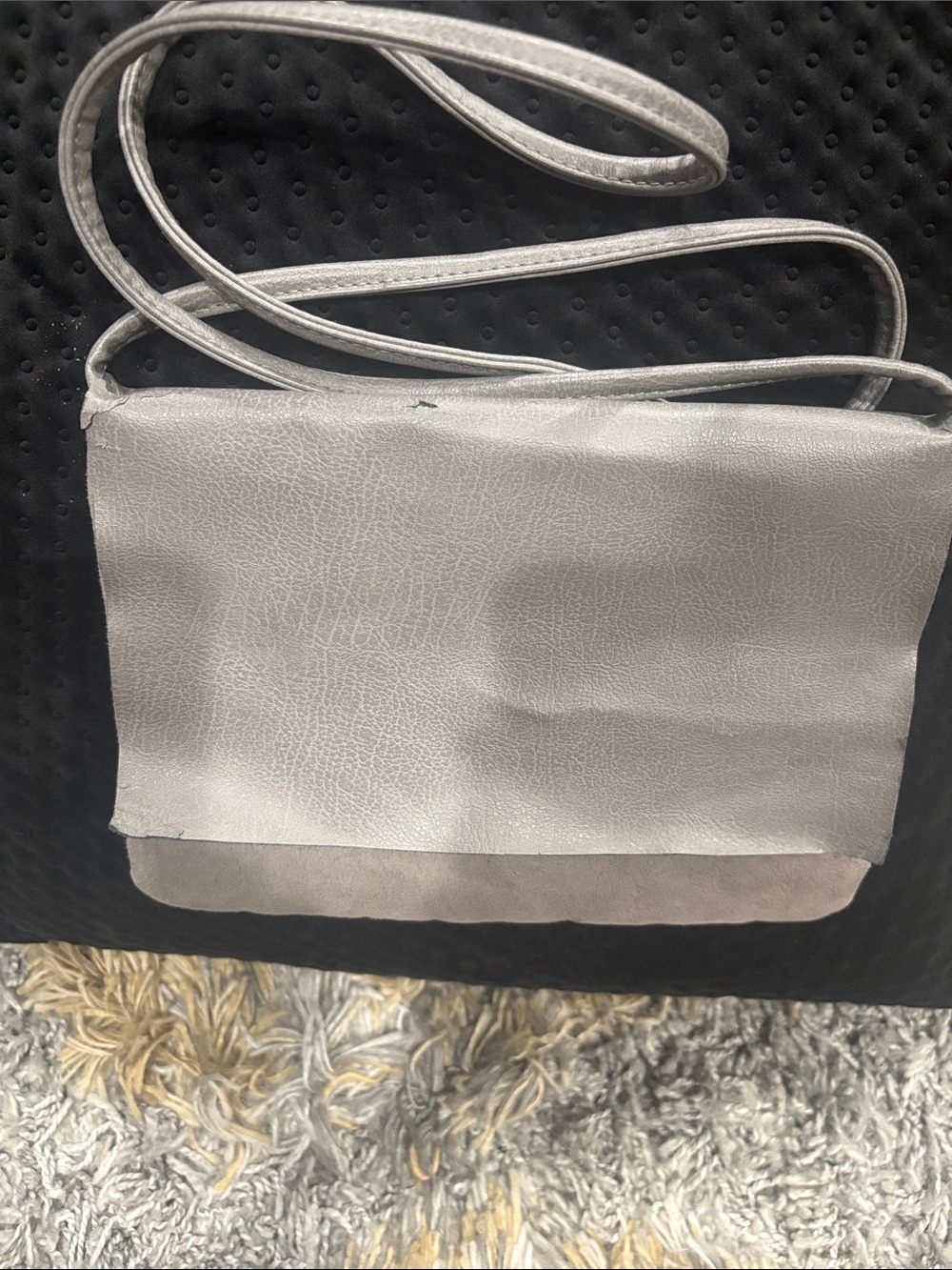 H&M Divided Light Gray Crossbody Bag. (Visible wear)